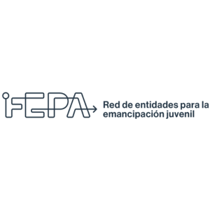 Logo oscuro de FEPA con el claim 'Red de entidades para la emancipación juvenil'.