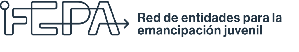 Logo oscuro de FEPA con el claim 'Red de entidades para la emancipación juvenil'.