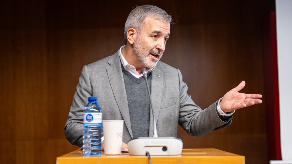 El alcalde de Barcelona, Jaume Collboni, durante el cierre de las jornadas.