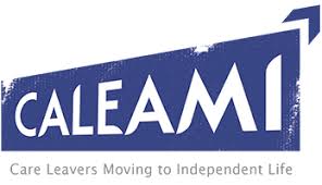 Logo del proyecto Caleami en el que se lee 'Caleami, Care Leavers Moving to Independent Life'.